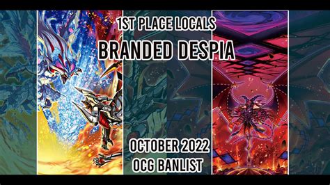 Yu Gi Oh 1st Place Locals Branded Despia Deck Profile October 2022