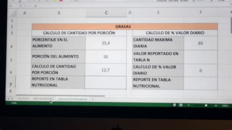 Calculadora Valor Nutricional Alimentos Diario Huesca