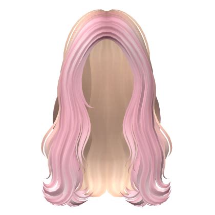 Long Angelic Lush Wavy Hair Blonde Pink Roblox