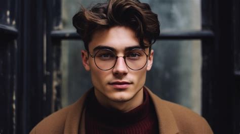 Premium Photo | The best round glasses for men