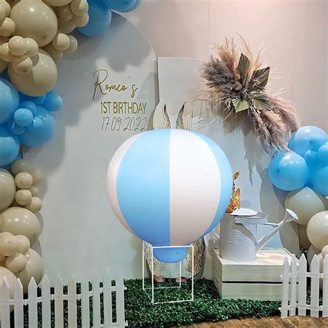 Amazon Ft Half Hot Air Balloon With Long Stand Party Decoration Balloon Air Pump