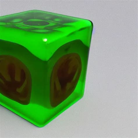 A Gelatinous Cube From Dnd Translucent Green Slime Stable Diffusion