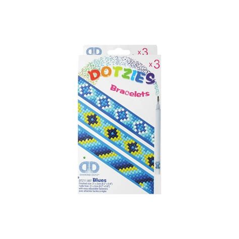 Diamond Dotz Dotzies Diamond Art Bracelet Kit 1x9 Assorted Blues 3