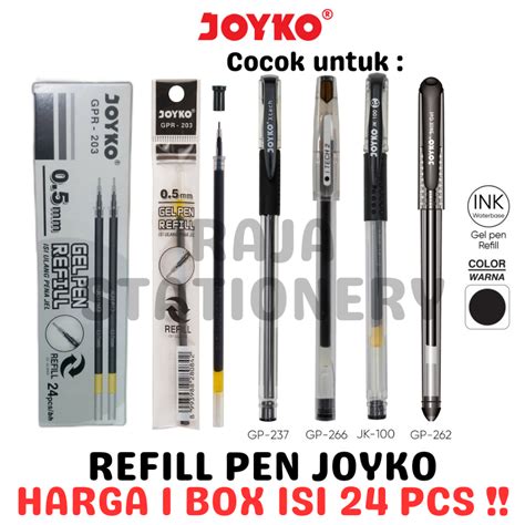 Jual JOYKO GEL PEN REFILL 0 5 ISI ULANG PEN JOYKO JK 100 GPR 203 24PCS