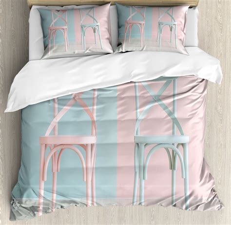 Pastel Duvet Cover Set King Size Modern Image Of Two Toned Retro