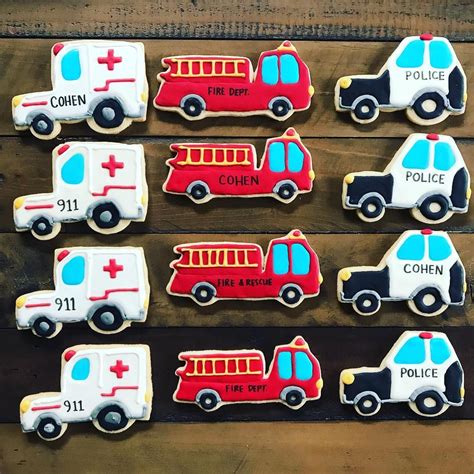 Personalized Rescue Vehicle Cake Topper Emergency Vehicle Fire Truck