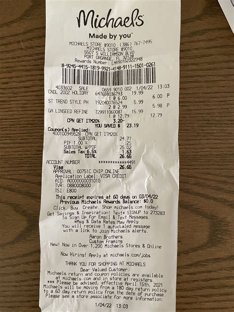 Free Walmart Receipt Template