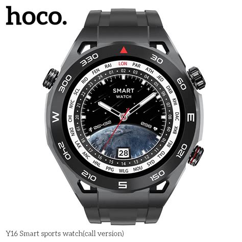 Hoco Y16 Smart Sports Watch Call Version Black