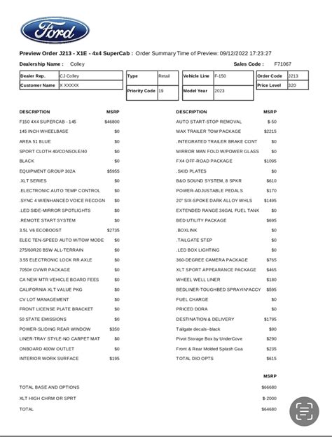 2023 F 150 Build Sheet Get Best News 2023 Update