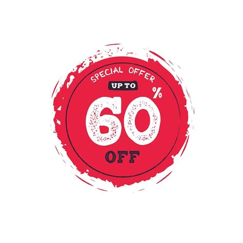 Premium Vector Percent Of Sale Up To 60 Off Isolated Sticker Poster