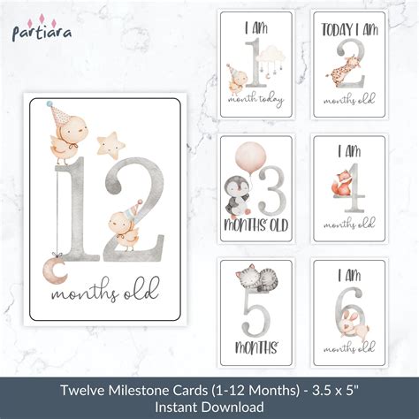 DIY Baby Milestone Cards Printable Gender Neutral Keepsake | Etsy