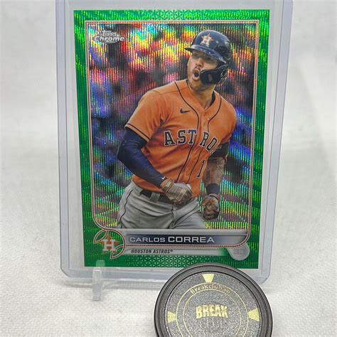 2022 Topps Chrome Green Wave Refractors 213 Carlos Correa 99 Houston