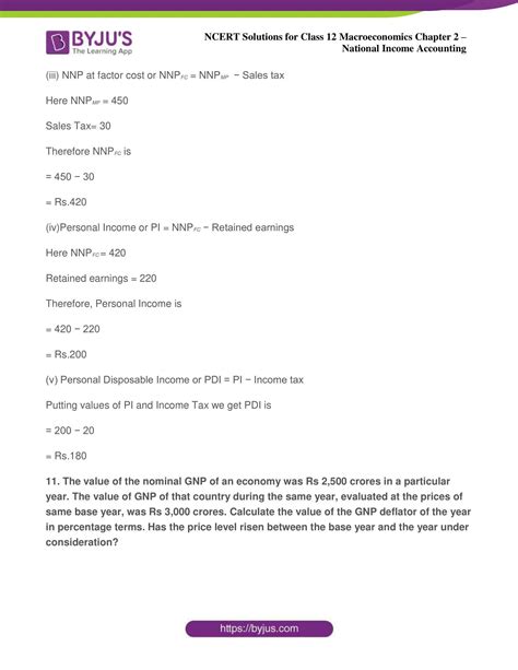 Ncert Solution For Class 12 Economics Chapter 2 National Income Accounting Download Pdf