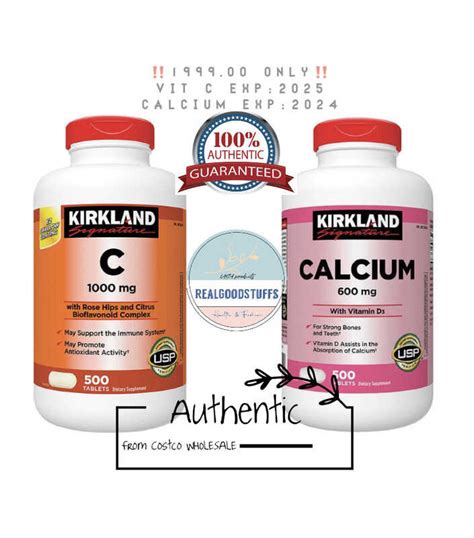 Kirkland Vitamin C Mg And Calcium Mg With Vitamin D Original