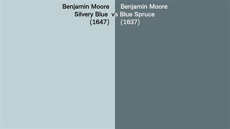 Benjamin Moore Silvery Blue Vs Blue Spruce Side By Side Comparison