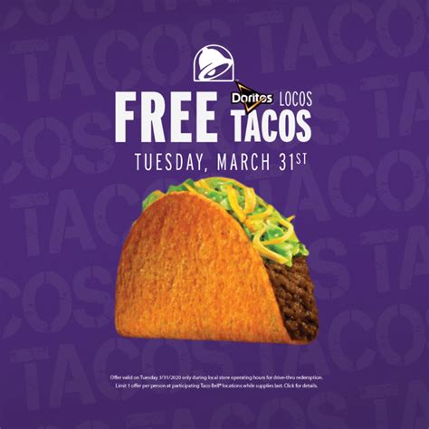 Taco Tuesday: Taco Bell is Offering a Free Doritos Locos Taco ...