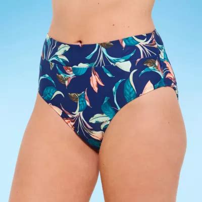 Mynah Womens Lined Leaf High Waist Bikini Swimsuit Bottom Color Lush