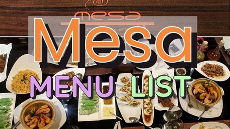 Mesa Menu Prices Philippines Restaurant Menu Youtube