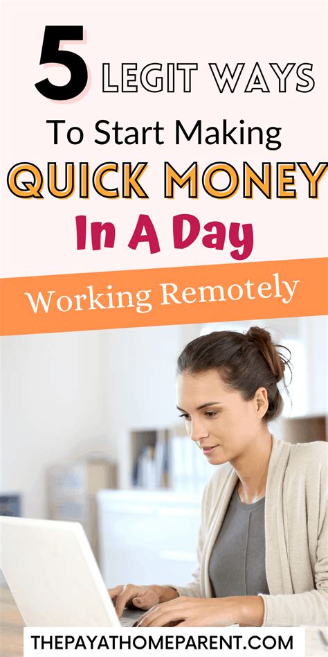 5 Immediate Ways To Make Quick Money In One Day