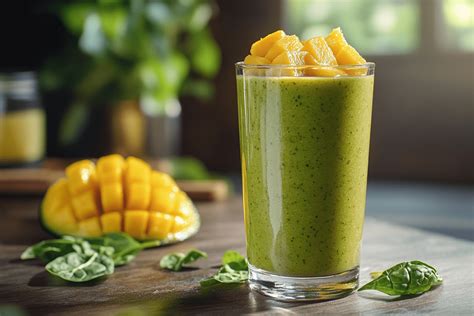 Mango Spinach Smoothie Recipe Delicious Healthy Easy Blend