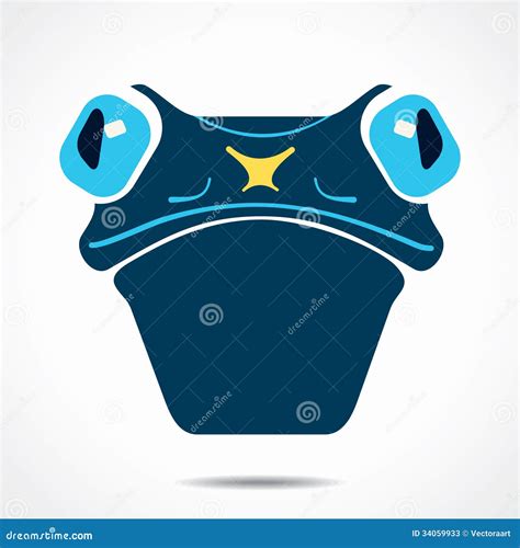 Frog Face Vector Illustration In Flat Design 80325146