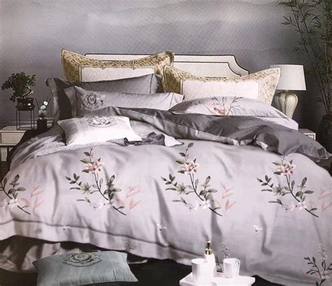 Комплект постельного белья ШЕМ Евро 200х220 см Веточка Royal Satin ...