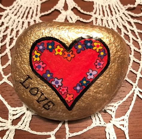 Painted Rock Heart