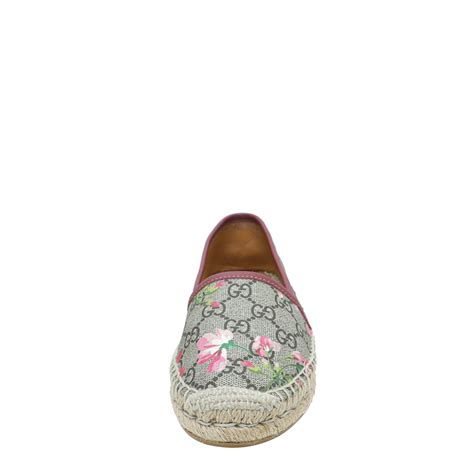 Gucci Bicolor Gg Supreme Blooms Print Espadrille 34 The Closet