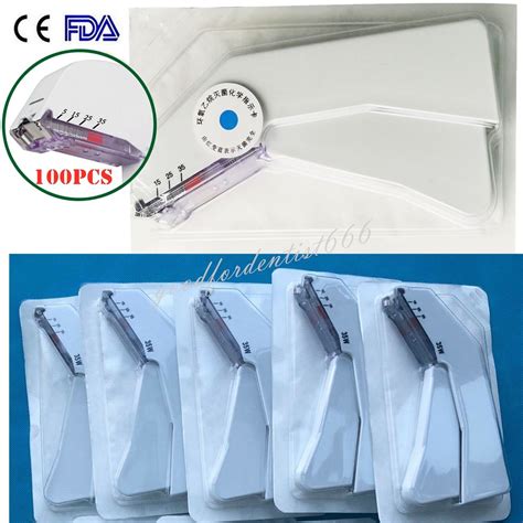 100X Disposable Skin Stapler Surgical Sterile 35 Wide Staples Skin