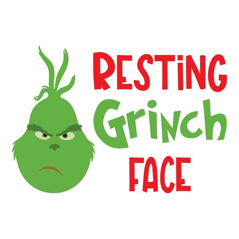 Resting Grinch Face Svg Grinch Christmas Svg Grinch Face S Inspire