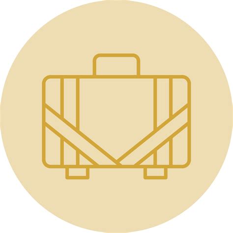 Suitcase Line Yellow Circle Icon Vector Art At Vecteezy