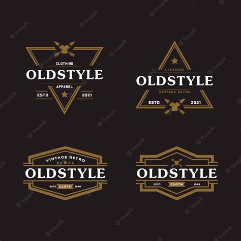 Premium Vector Set Of Classic Vintage Retro Label Badge For Clothing