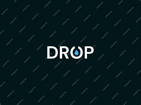 Premium Vector Drop Typography Logo Drop Type Logo Design Drop Logo