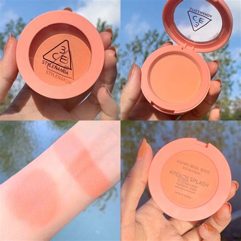 韩国3ce单色腮红哑光南瓜裸米色脏橘玫瑰粉rose beige NUDE PEACH 虎窝淘