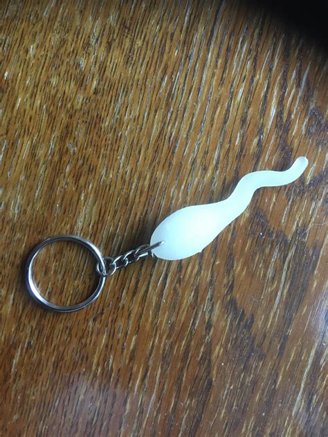 Glow In The Dark Sperm Keychain I Got In My Sex Ed Today R Teenagers