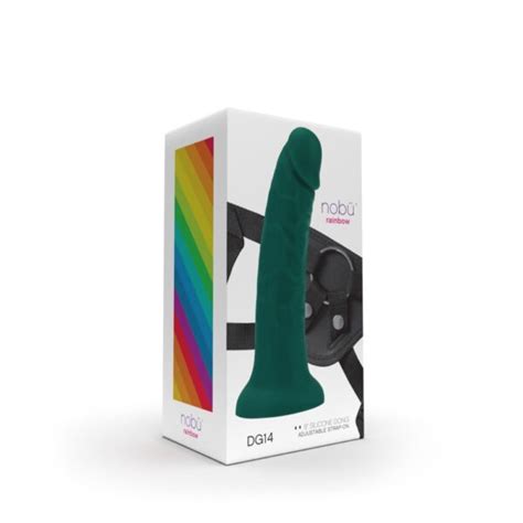 Nobü Rainbow DG14 8 Dildo with Suction Cup Strap On Harness