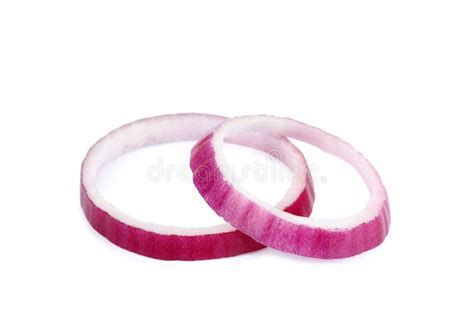 Sliced Red Onion Rings On White Stock Image Image Of Healthy