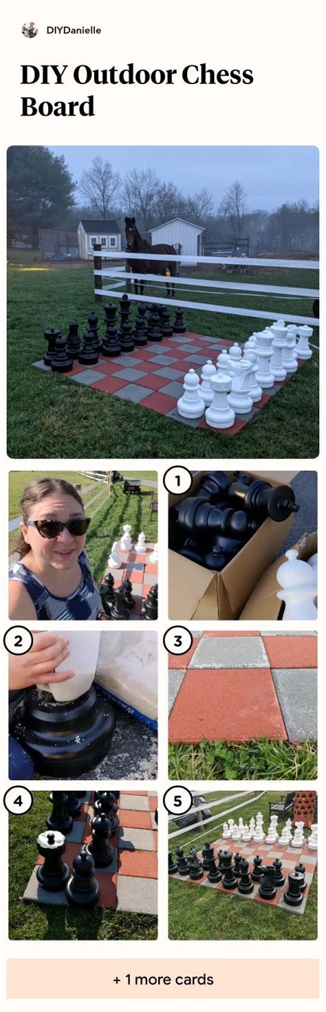 Diy giant chess set – Artofit