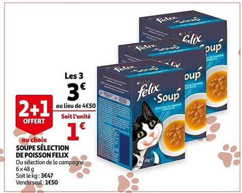 Promo Soupe Sélection De Poisson Felix chez Auchan iCatalogue fr