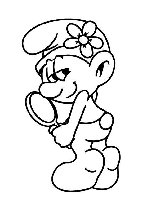 Smurf Vaidoso Para Colorir Imprimir Desenhos