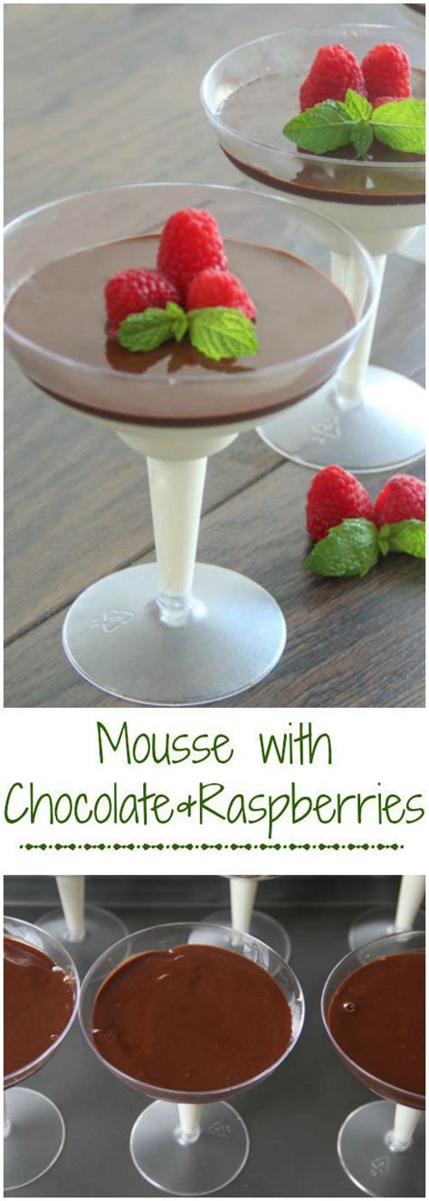 Mousse With Chocolate And Raspberries Valentina S Corner Peanut