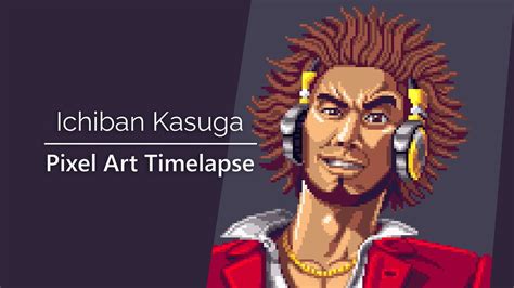 Ichiban Kasuga Portrait Pixel Art Speedpaint Youtube