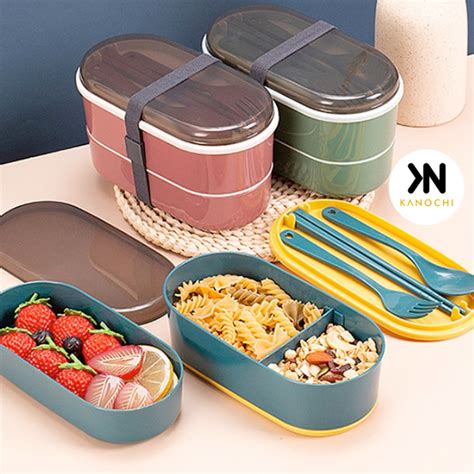 Jual Lunch Box Susun Kotak Bekal Makan Siang Ml Shopee Indonesia