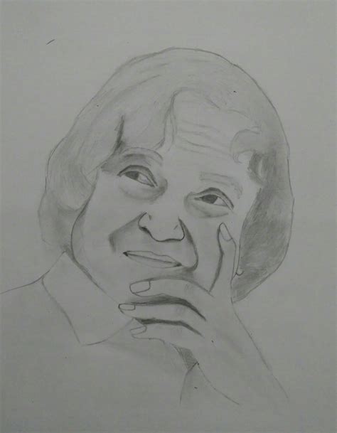 Pencil Sketch Of Abdul Kalam