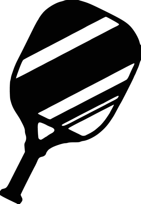 Vector Pickleball Paddles Silhouette Pickleball Club And Icons Vector