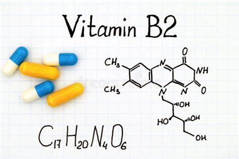 F Rmula Qu Mica De La Vitamina B Y De P Ldoras Imagen De Archivo