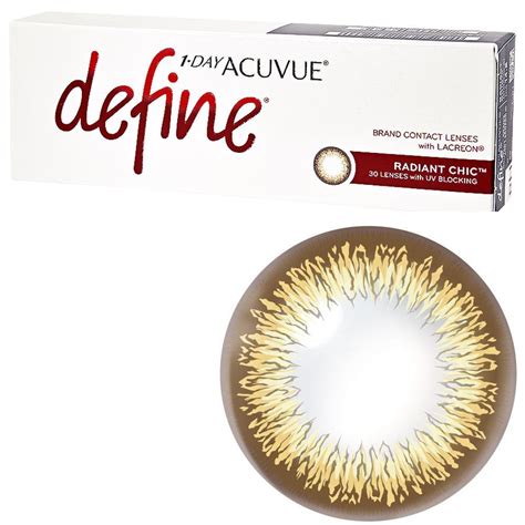 Acuvue Define Radiant Chic 1 Day Contact Lenses 30 Pack Trendy Sweet Shop