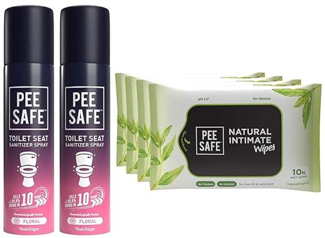 Pee Safe Toilet Seat Sanitizer Spray 75ml Pack Of 2 And Peesafe