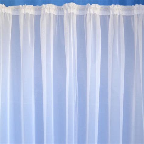 Plain Leaded Net Curtain Fabric | Dunelm