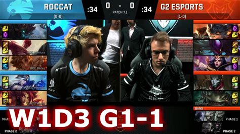 ROCCAT Vs G2 ESports Game 1 S7 EU LCS Spring 2017 Week 1 Day 3 ROC